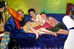 Friends on Couch | 27.5″ x 35.5″ | Oil on Canvas SOLD