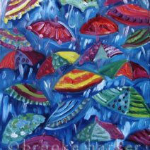 Maddy’s Brellas | 20″ x 16″ | Oil on Canvas SOLD