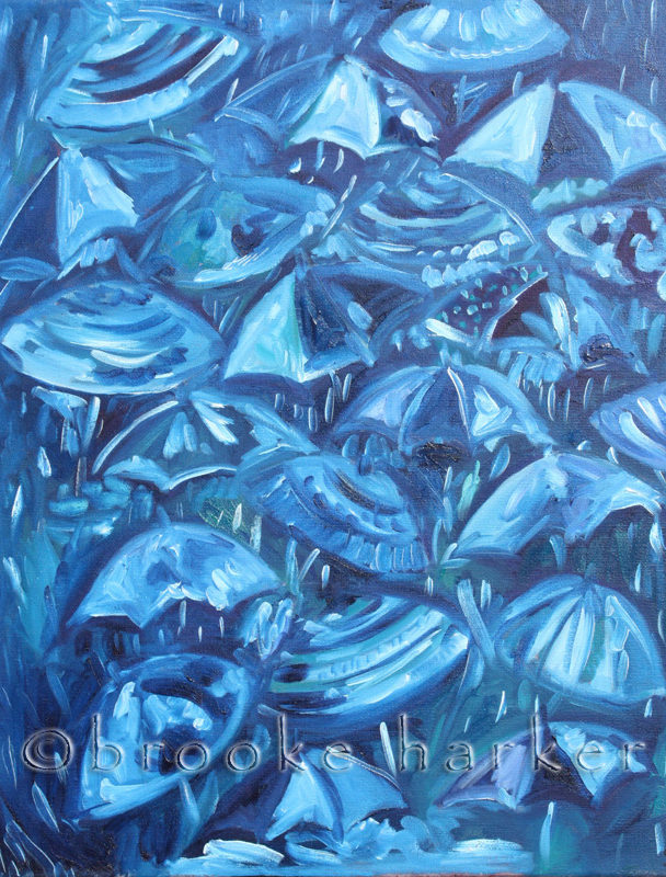 Blue Rain | 20″ x 16″ | Oil on Canvas SOLD