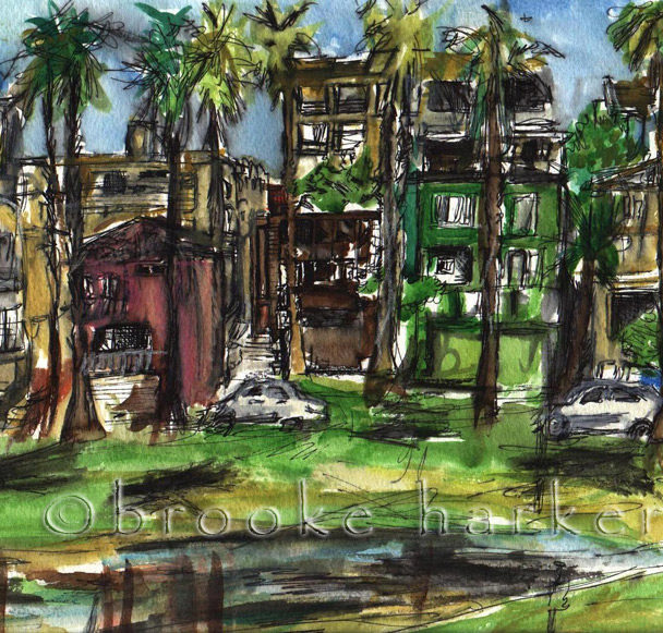 Playa Del Rey | 9.5″ x 12″ | Ink, watercolor & pencil | SOLD