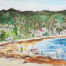 Santa Barbara Shore | 7.5″ x 11″ | Ink, watercolor, pencil | SOLD