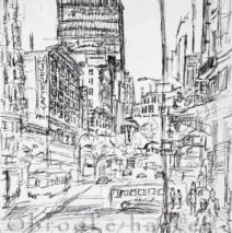 View 7th & Hill | 12″ x 9″ | Ink on paper | SOLD