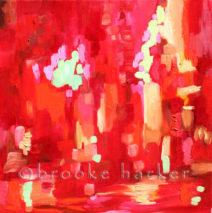 Red Lights City | 28″ x 28″ | Oil on Canvas | SOLD