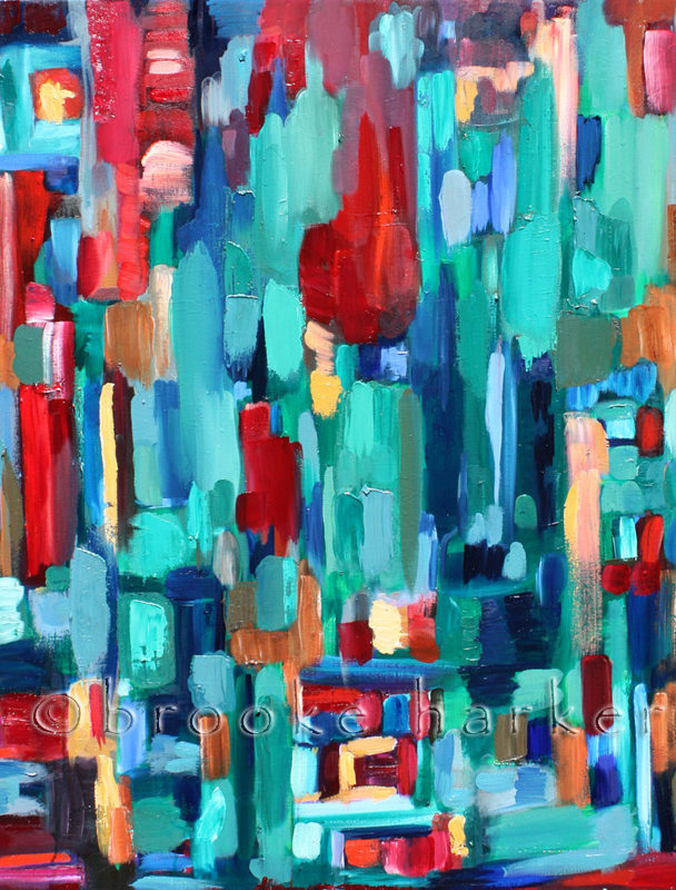 Heart of City | 36″ x 36″ | Oil on Canvas | SOLD