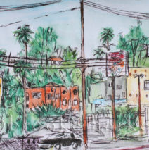 Silverlake 1 | 5″ x 7.75″ | Ink, watercolor & pencil | SOLD