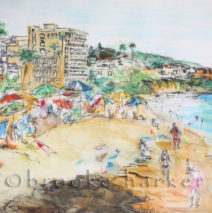 Cress Street Beach | Ink, watercolor, pencil on paper | SOLD