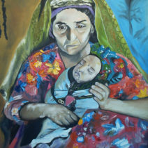 Goldzan & Child | 36″ x 27.5″ | Oil on Canvas