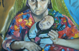 Goldzan & Child | 36″ x 27.5″ | Oil on Canvas