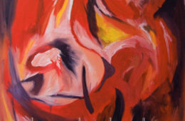 Red Bird Death | 54.3″ x 53″ | Oil on Canvas SOLD