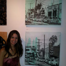 artist Brooke Harker at “Canvas Streets” at DDR Gallery