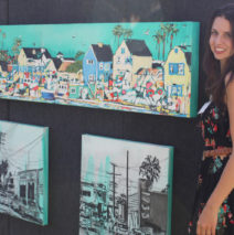 Brooke Harker with “Coastal Town” & “Abbot Kinney 1 & 2”