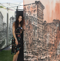 artist Brooke Harker at the Beverly Hills Art Show Fall 2013