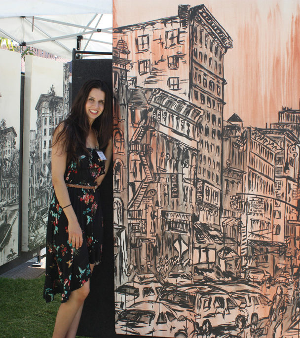 artist Brooke Harker at the Beverly Hills Art Show Fall 2013