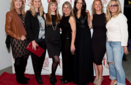 “Women ROCK” artists on the red carpet at Jeanie Madsen Gallery in Santa Monica, CA