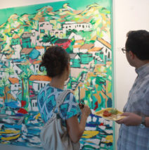 guests of the “Wavelength” exhibit at Malibleu Gallery