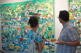 guests of the “Wavelength” exhibit at Malibleu Gallery