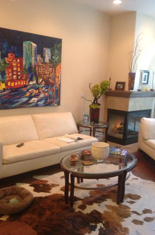 original painting “Olympic City” by Brooke Harker in it’s home