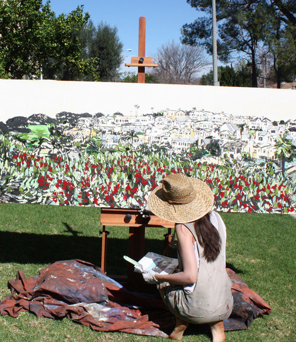 artist Brooke Harker painting “Heart of the View”