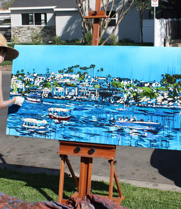 artist Brooke Harker painting “Liberated Waters”