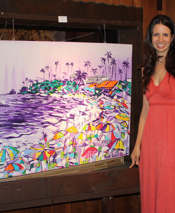 artist Brooke Harker with “Festive Days”