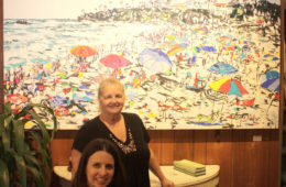 Gallery Owner, Lu Martin with artist Brooke Harker