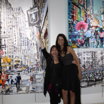 Kathy Leonardo with artist Brooke Harker at FAB Art Gallery