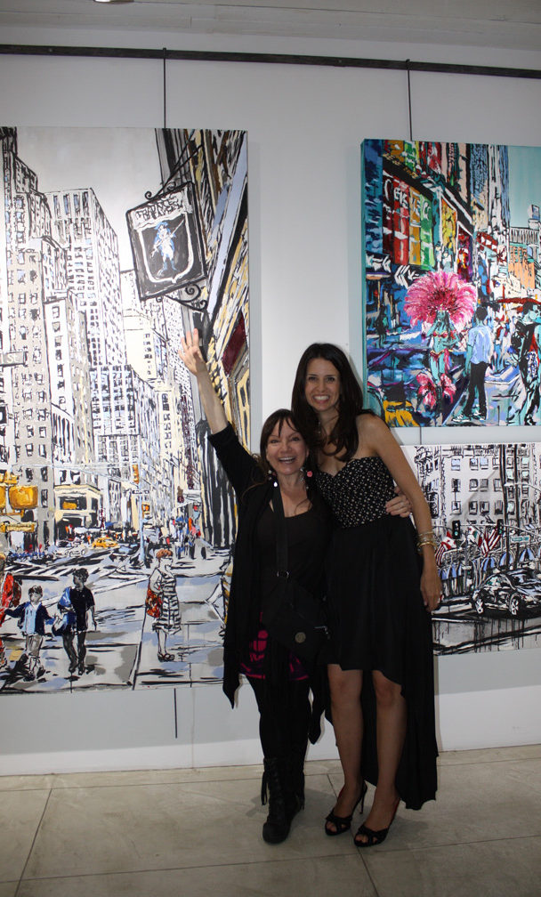 Kathy Leonardo with artist Brooke Harker at FAB Art Gallery