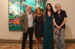 at the opening of Una Prospettiva Eclettica in Frosinone, Italy