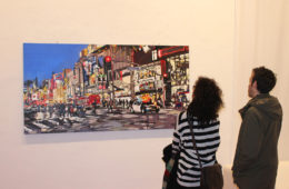 Arcobaleno Nights by Brooke Harker on exhibit in Genoa, Italy