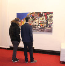 visitors at Satura Art Gallery view Arcobaleno Nights