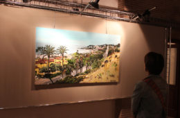 original painting Breath of Malibu at Villa Comunale