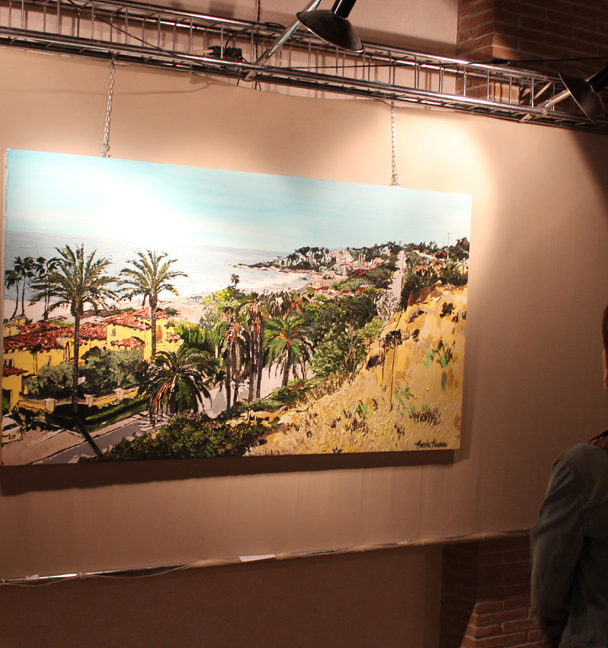 original painting Breath of Malibu at Villa Comunale