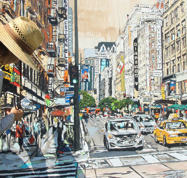 artist Brooke Harker paints downtown Los Angeles