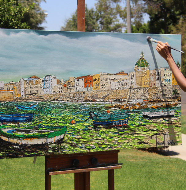 Brooke Harker painting “Harbor Shine”