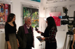 curator Alfio Borghese interviewed about Harker’s art by Extra TV