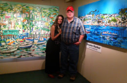 artist Brooke Harker with father John Harker