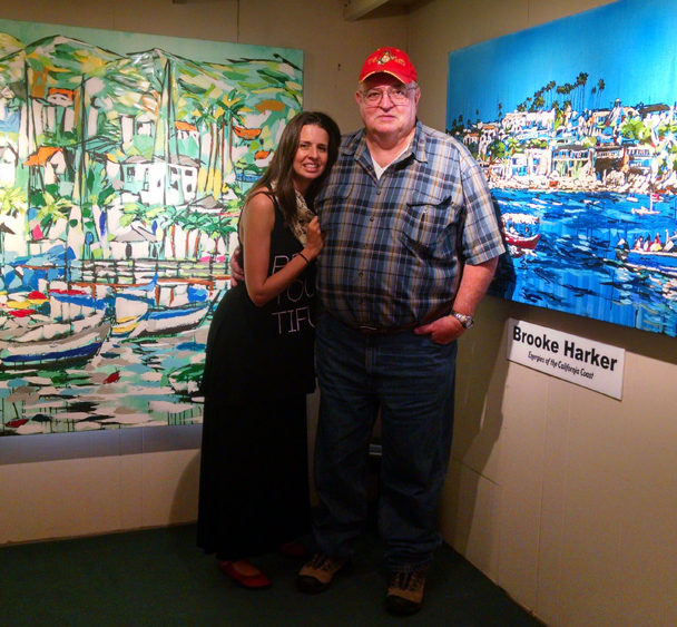 artist Brooke Harker with father John Harker