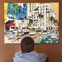 child of art collectors with “Taxi 213” by Brooke Harker