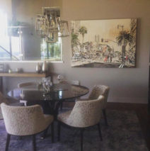 “Hollywood & Vine” by Brooke Harker to accompany dining area