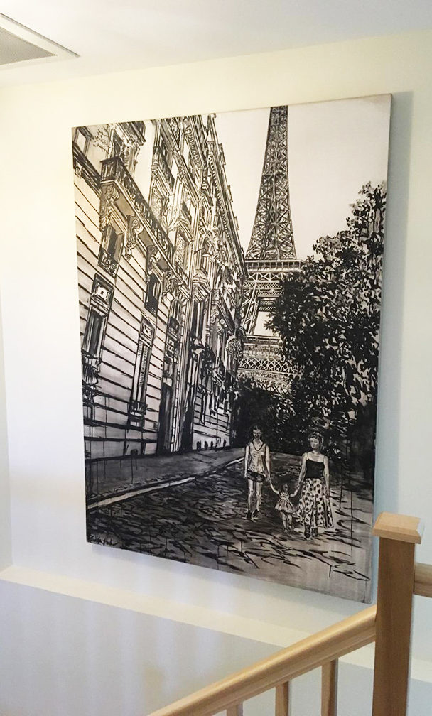 “Sisters in Paris” by Brooke Harker in it’s home