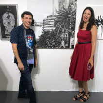 with gallery owner Jason Ostro at Gabba Gallery