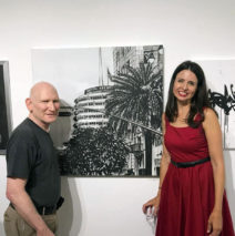 Peter Frank with “Finding Voice” and artist Brooke Harker