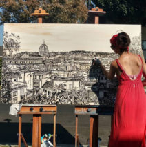 Brooke Harker painting “Tempo per Roma”