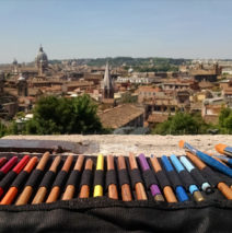 supplies ready to paint Rome