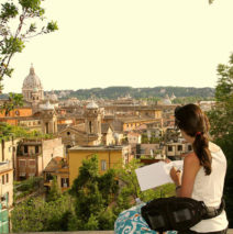 a view of Rome with Brooke Harker sketching