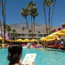 painting in the pool of The Saguaro Hotel in Palm Springs