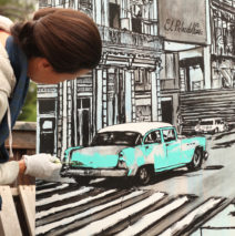 Harker painting classic car