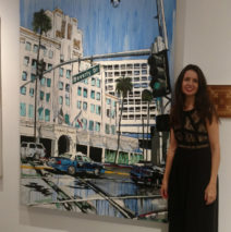 artists Brooke Harker with “Beverly Ride” at Gallery 825