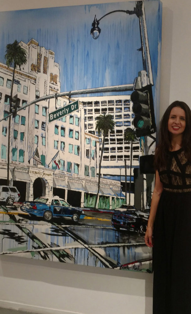 artists Brooke Harker with “Beverly Ride” at Gallery 825