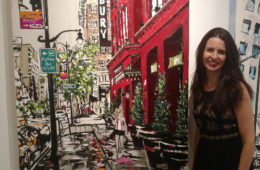 artist Brooke Harker at Gallery 825 with “Hollywood in Stride”